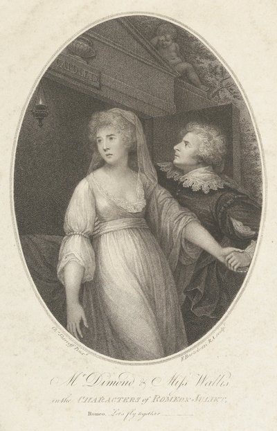 Mr. Dimond és Miss Wallis a Rómeó és Júlia karakterében, 1796. május 1. alkotó: Francesco Bartolozzi