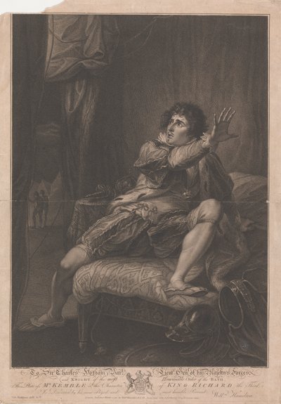 Mr. Kemble a Harmadik Richárd király karakterében – "III. Richard", V. felvonás, V. jelenet alkotó: Francesco Bartolozzi