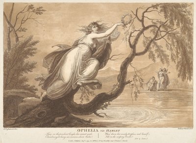 Ophelia, lásd Hamlet, 4. felvonás, VII. jelenet alkotó: Francesco Bartolozzi
