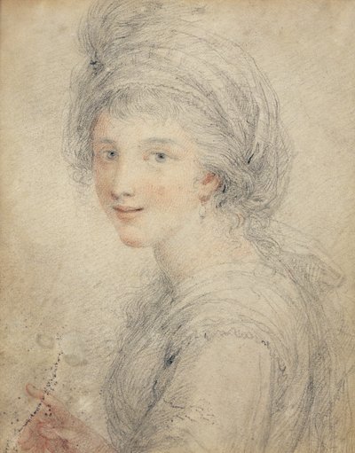 Angelica Kauffman portréja (színes kréták papíron) alkotó: Francesco Bartolozzi