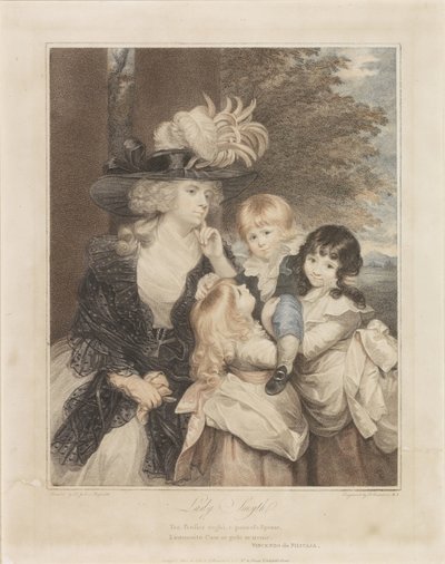 Lady Smith és három gyermeke portréja alkotó: Francesco Bartolozzi
