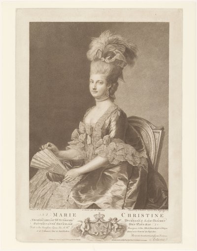 Maria Christina osztrák portréja alkotó: Francesco Bartolozzi