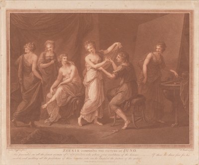 Zeuxis megkomponálja Juno képét alkotó: Francesco Bartolozzi