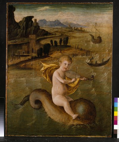 Delfin lovagló Arion, 1509-1510 körüli tempera és olaj, panel alkotó: Francesco Bianchi Ferrari
