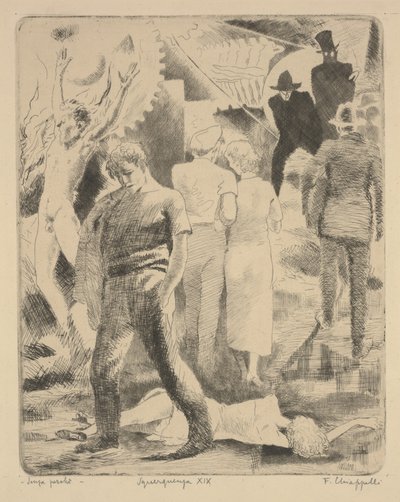 Ok nélkül, 1920 körül (rézkarc) alkotó: Francesco Chiappelli