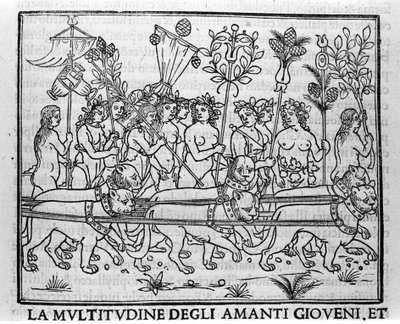 A velencei Francesco Colonna domonkos szerzetes „Hypnerotomachia Polyphili” (Poliphila álma) metszete alkotó: Francesco Colonna