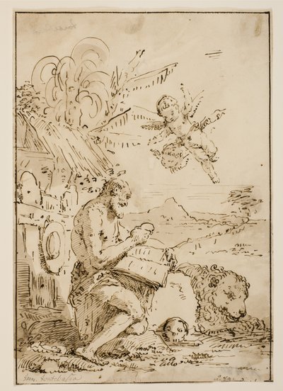 Szent Jeromos a vadonban alkotó: Francesco Fontebasso