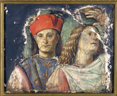 Két férfi fej Franciaországban, Francesco (1450-1517). Friss, c. 1500, Bolognai Nemzeti Képtár alkotó: Francesco Francia