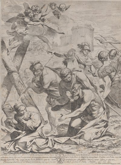 Szent András feszület előtt imádkozik, 1640-70. alkotó: Francesco Giovani