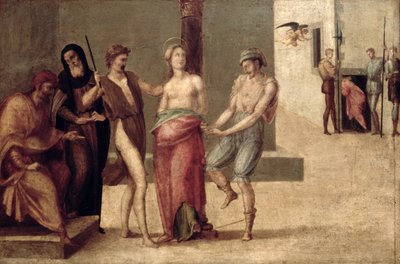 Szent Ágnes vértanúsága (panel) alkotó: Francesco Granacci