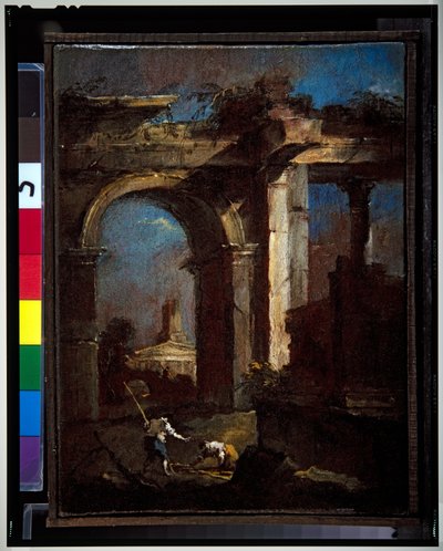 Egy Capriccio pár alkotó: Francesco Guardi