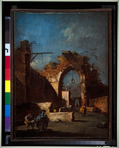 Egy Capriccio pár alkotó: Francesco Guardi