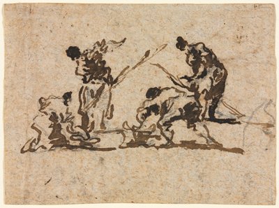 Gazdálkodók és halászok dolgoznak alkotó: Francesco Guardi