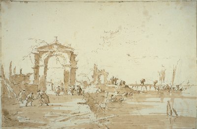 Átjáró a leszállóhíd közelében alkotó: Francesco Guardi