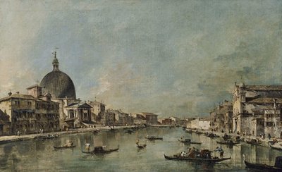 Grand Canal a San Simeone Piccolo és a Santa Lucía csatornával alkotó: Francesco Guardi