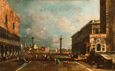 Kis Szent Márk tér San Giorgio felé, Velence, Francesco Guardi (1712-1793), olaj, vászon, 45x72 cm alkotó: Francesco Guardi
