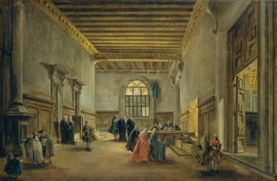 A Sala del Maggior Consiglio előkamrája, 1765-68 körül alkotó: Francesco Guardi