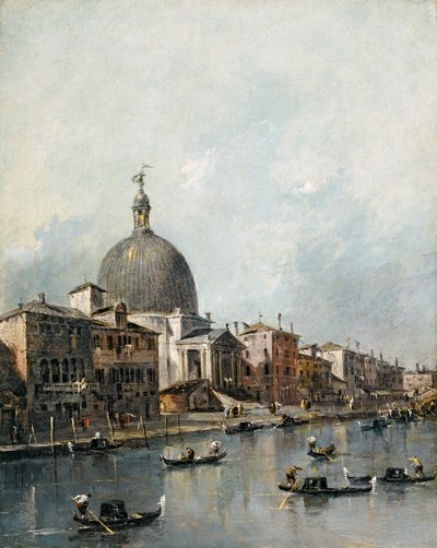 San Simeone Piccolo templom a Canal Grandén, Velence (olaj, vászon) alkotó: Francesco Guardi