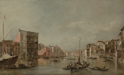 A velencei Canal Grande a Palazzo Bembóval, 1768 körül alkotó: Francesco Guardi