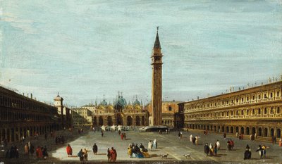A Piazza San Marco, Velence keletre néz, alkotó: Francesco Guardi