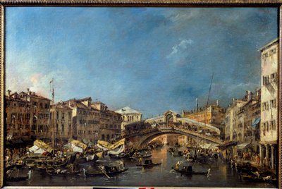 A velencei Rialto-híd a 18. században Francesco Guardi (1712-1793) festménye 18. század V. 0,62x0,93 m Toulouse, Musee des Augustins alkotó: Francesco Guardi