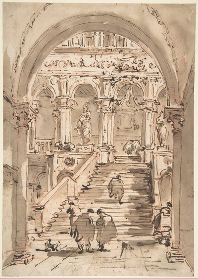 Az Óriások lépcsője, Dózse-palota, Velence alkotó: Francesco Guardi