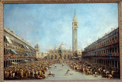 IV. Alvise IV. velencei dózse a gondolisok által hordozza megválasztása után a Szent Márk teret 1763-ban Francesco Guardi (1712-1792) festménye 1770 V. 0,67x1 m Grenoble, Musee des Beaux Arts alkotó: Francesco Guardi