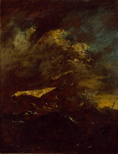 Két hajó a viharban, 18. század alkotó: Francesco Guardi