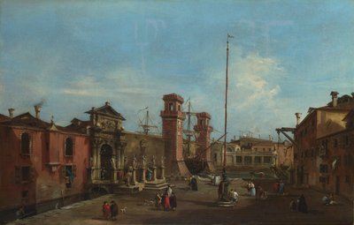 Velence. Az Arzenál, 1755-1760 alkotó: Francesco Guardi
