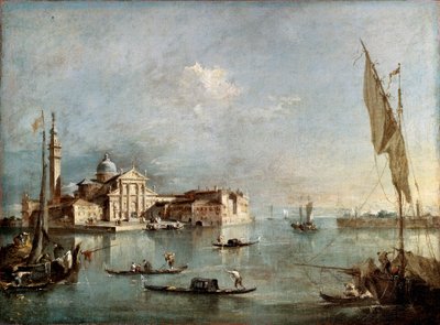 Kilátás a San Giorgio Maggiore-szigetre, 1765 és 1775 között. alkotó: Francesco Guardi