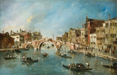 Kilátás a Cannaregio-csatornára, Velence alkotó: Francesco Guardi