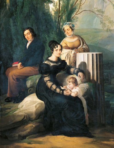 A Borri Stampa család portréja, 1822. alkotó: Francesco Hayez