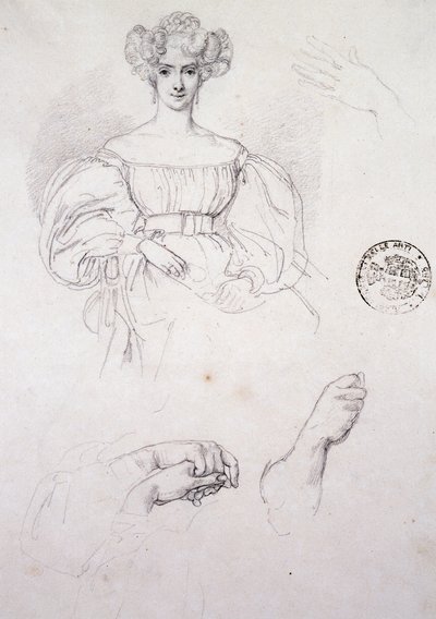 Tanulmány a női portréhoz alkotó: Francesco Hayez