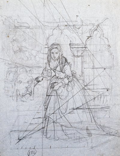 Tanulmány a titkos vádaskodáshoz alkotó: Francesco Hayez