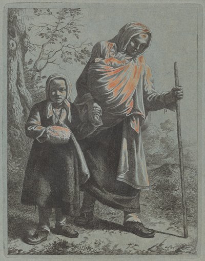 Parasztasszony babával és kislánnyal, 17601764. alkotó: Francesco Londonio