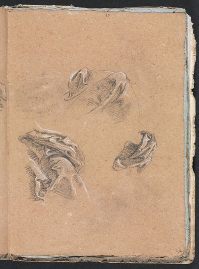 Verona Sketchbook: Drapery studies 69. oldal, 1760. alkotó: Francesco Lorenzi