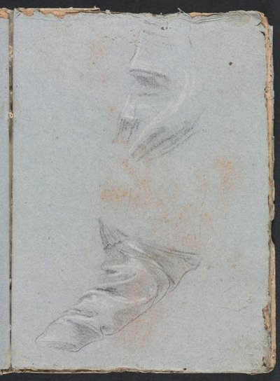 Verona vázlatfüzet: Drapériatanulmány 39. oldal, 1760. alkotó: Francesco Lorenzi