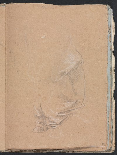 Verona Vázlatfüzet: Drapériatanulmány 57. oldal, 1760. alkotó: Francesco Lorenzi