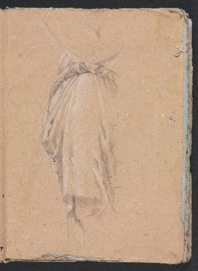 Verona vázlatfüzet: Könyökös drapériatanulmány 5. oldal, 1760. alkotó: Francesco Lorenzi