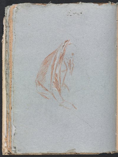 Verona Vázlatfüzet: Női alak köpennyel 40. oldal, 1760. alkotó: Francesco Lorenzi