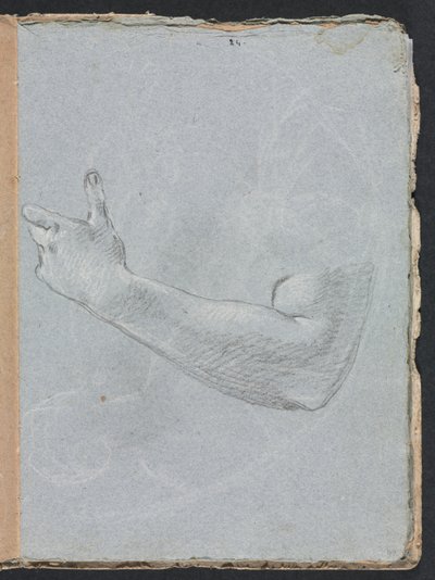 Verona vázlatfüzet: Bal kar és kéz 47. oldal, 1760. alkotó: Francesco Lorenzi