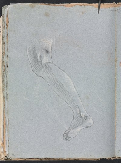 Verona vázlatfüzet: Bal láb 28. oldal, 1760. alkotó: Francesco Lorenzi