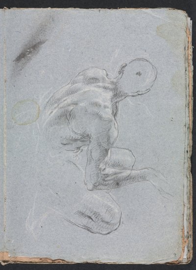Verona Vázlatfüzet: Férfi akt hátulról 9. oldal, 1760. alkotó: Francesco Lorenzi