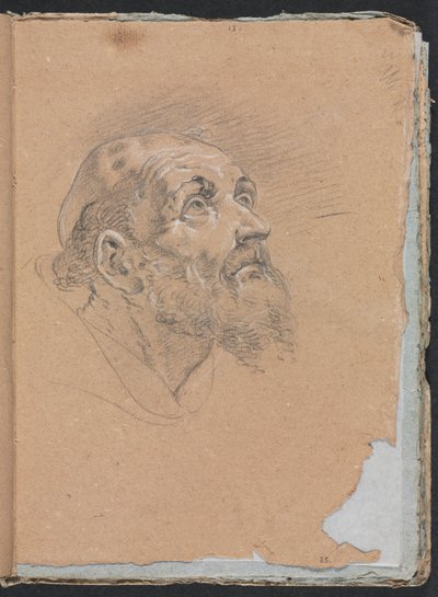 Verona vázlatfüzet: Monk 25. oldal, 1760. alkotó: Francesco Lorenzi
