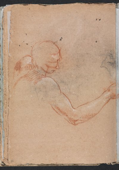 Verona vázlatfüzet: Akt fejjel és jobb karral 36. oldal, 1760. alkotó: Francesco Lorenzi