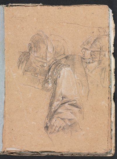 Verona vázlatfüzet: Katonák 73. oldal, 1760. alkotó: Francesco Lorenzi