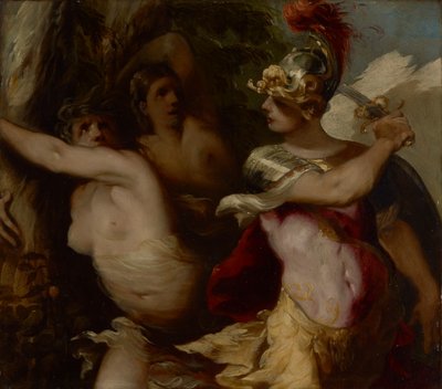Rinaldo Az elvarázsolt erdő meghódítása, 1650-1655 körül (olaj, réz) alkotó: Francesco Maffei