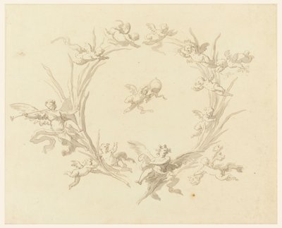 Rajz, tanulmány freskódíszítéshez, Quirinal palota, Róma, 1815-16 alkotó: Francesco Manno