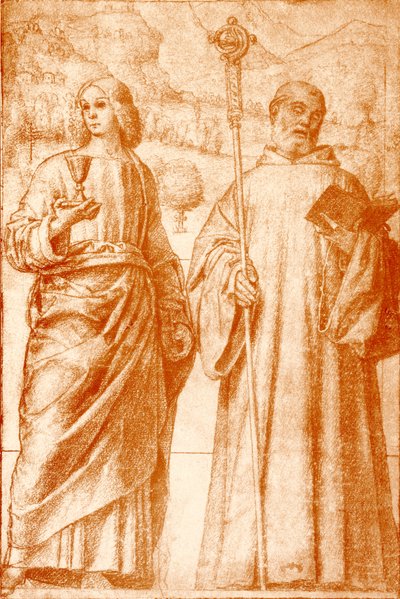 Keresztelő János és Szent Benedek alkotó: Francesco Morone