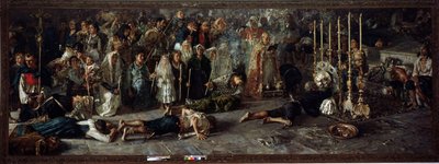 Il voto (Fete Szent Pantaleon előtt tisztelegve július 27-én Miglianicoban, Abruzzóban, Olaszországban) – olaj, vászon alkotó: Francesco Paolo Michetti